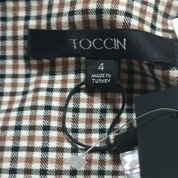 Toccin Gale Plaid Button Front Mini Dress
